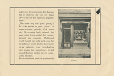 716386-f Pagina 5 (tekst en foto) van het 'Jubileum-Boekje 1830-1930' van de Firma Wed. M. de Raad Mzn., “Van ouds In ...